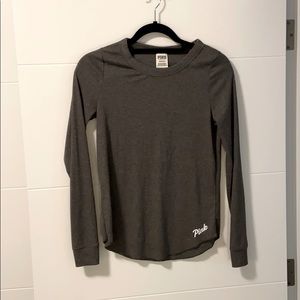 Grey ribbed long sleeve